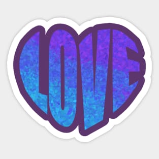 Love in heart shape Sticker